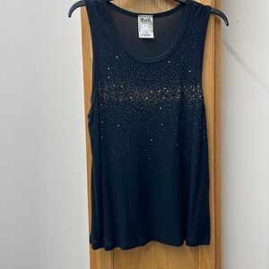 Vocal women's tank top with embellishments